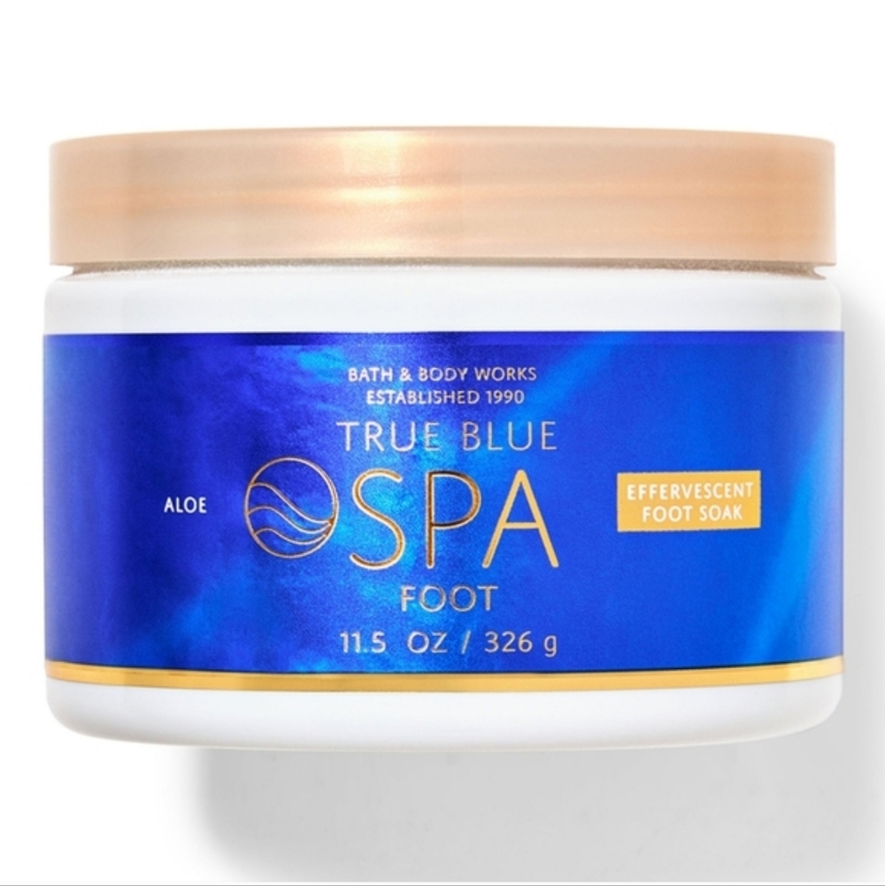 Bath & Body Works True Blue Spa Effervescent Foot Soak Treatment 11.5oz NEW Rare